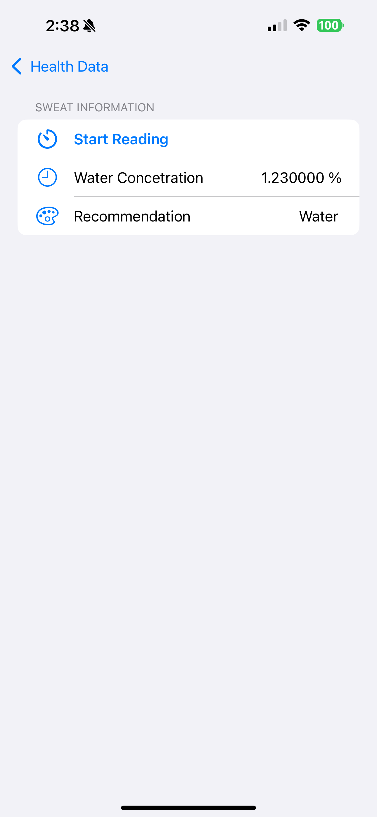 Fixed Hydration data transmittance